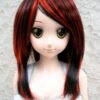 Wig / 8-9 inch / Semi-long Layer (Black-red #2/K7HL)