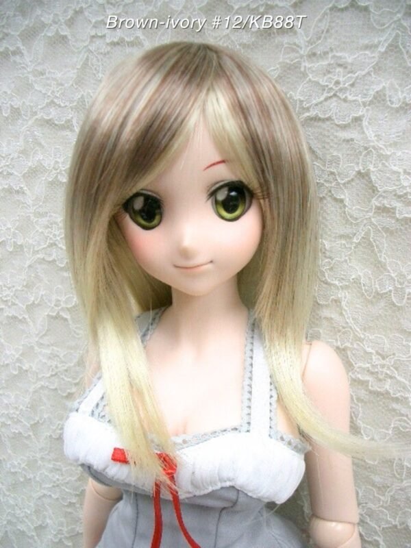 Wig / 8-9 inch / Semi-long Layer (Brown-ivory #12/KB88T)