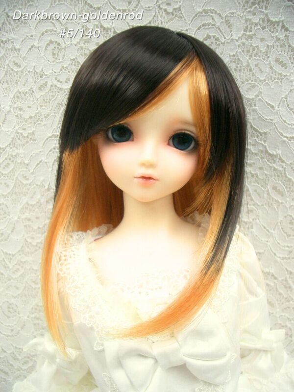 Wig / 8-9 inch / Semi-long Layer (Darkbrown-goldenrod #5/140)