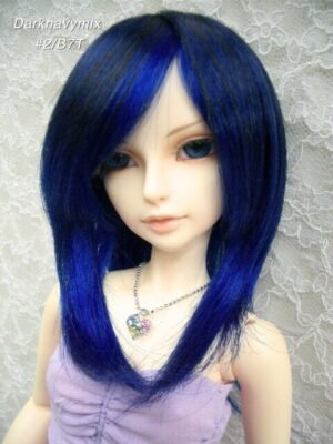 Wig / 8-9 inch / Semi-long Layer (Darknavymix #2B7T)