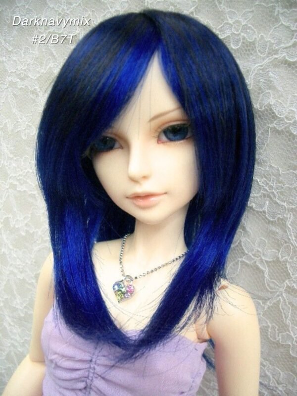 Wig / 8-9 inch / Semi-long Layer (Darknavymix #2B7T)