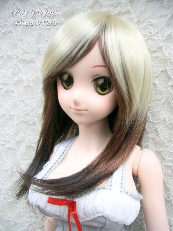 Wig / 8-9 inch / Semi-long Layer (Ivory 3 layers #KB88/12/5)