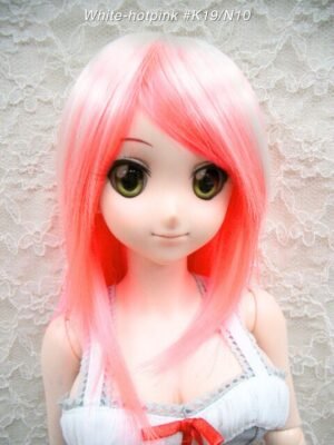 Wig / 8-9 inch / Semi-long Layer (White-hot pink #K19/N10)