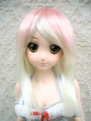 Wig / 8-9 inch / Semi-long Layer (Pink-white #K1/K19T)