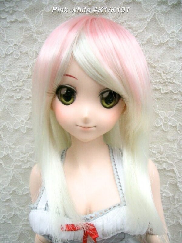 Wig / 8-9 inch / Semi-long Layer (Pink-white #K1/K19T)