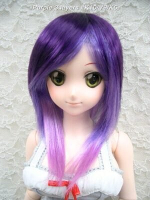 Wig / 8-9 inch / Semi-long Layer (Purple 3 layers #K10/V9/K5)