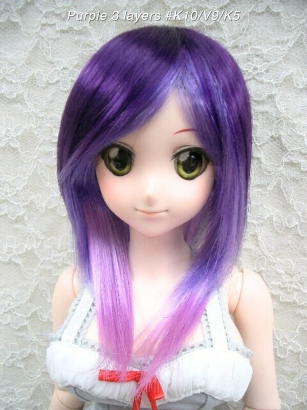 Wig / 8-9 inch / Semi-long Layer (Purple 3 layers #K10/V9/K5)