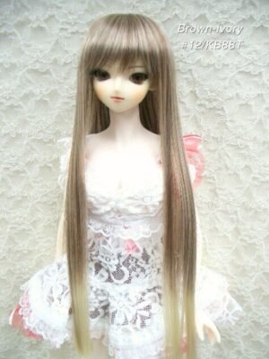 Wig / 8-9 inch / Medium Long Straight (Brown-ivory #12/KB88T)