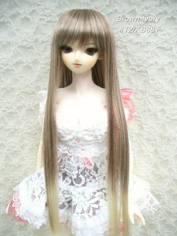 Wig / 8-9 inch / Medium Long Straight (Brown-ivory #12/KB88T)
