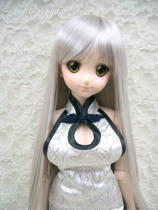 Wig / 8-9 inch / Medium Long Straight (Grey #60)