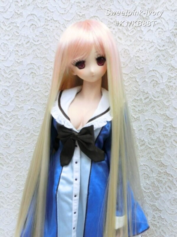 Wig / 8-9 inch / Medium Long Straight (Sweetpink-ivory #K1/KB88T)