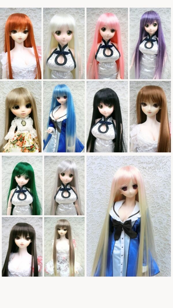 Wig / 8-9 inch / Medium Long Straight (Sweetpink-ivory #K1/KB88T)