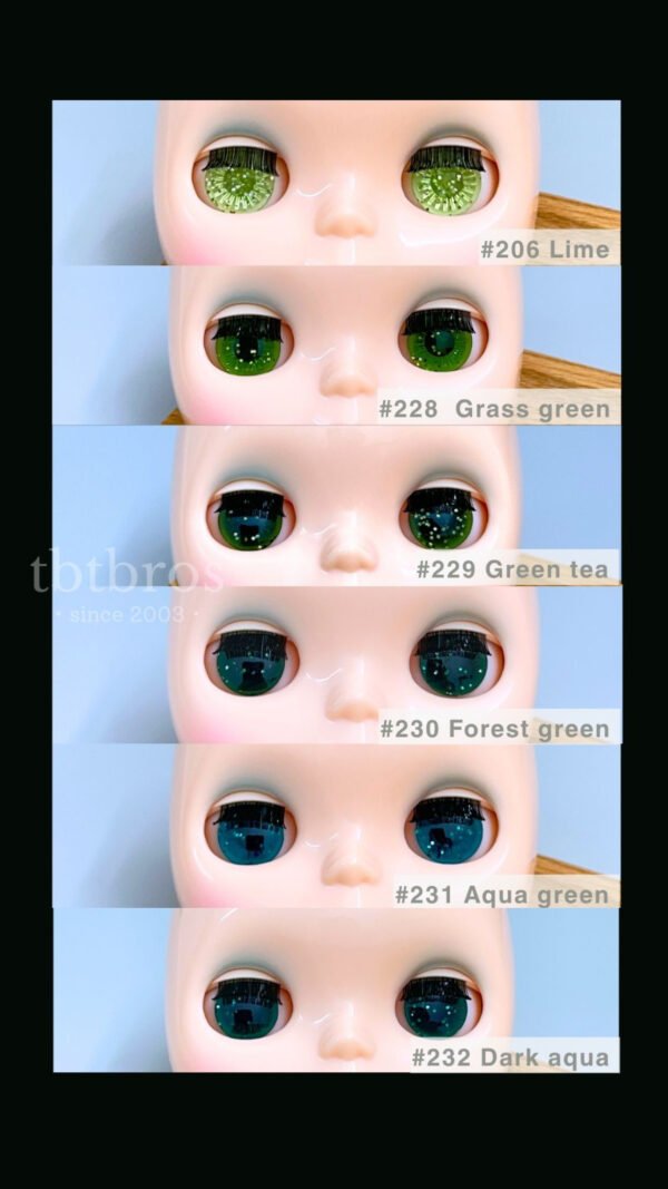 Blythe Eye Chips - Green Glitter Series