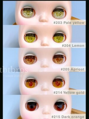 Blythe Eye Chips - Yellow Glitter Series