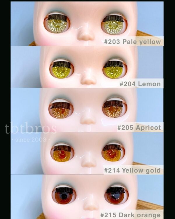 Blythe Eye Chips - Yellow Glitter Series